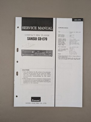 Sansui CD-E70 Compact Disc Player D-1823