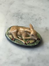 Basil Matthews Resting Deer Figurine Vintage Pottery Studio Made In England