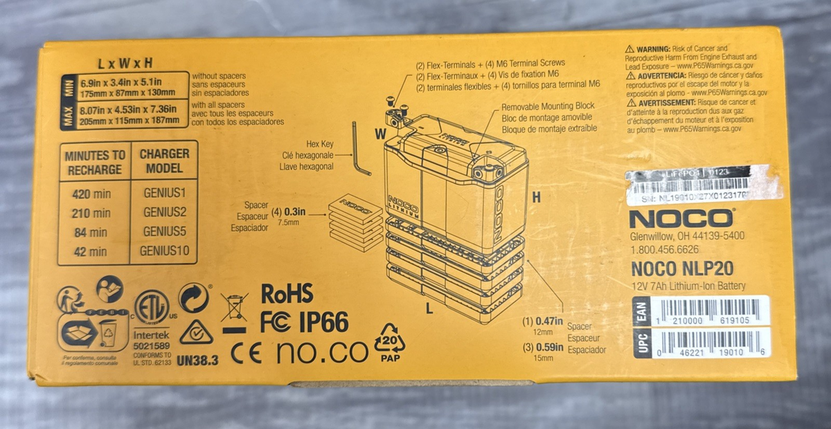 NOCO - NLP20 - Group 20 Lithium Powersports Battery for sale