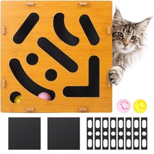 MDF Cat Nail File Enrichment Box Scratch Puzzle Sandpaper Surface Interactive