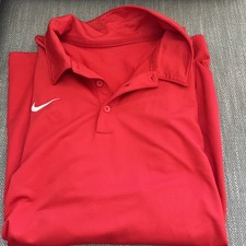 Men's Nike Dri-Fit Red Polo Shirt Short Sleeves Size XL