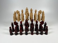 Alice In Wonderland Style Chess Set Pieces Composite Moulded 12cm King