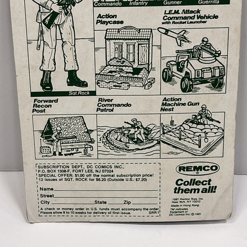 Vintage 1981 1982 DC Comics SGT ROCK Marksman Remco Soldier Action Figure NEW - Picture 5 of 6