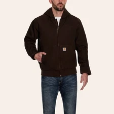 Carhartt Men's Dark Brown Washed Duck Loose Fit Insulated Active Jacket