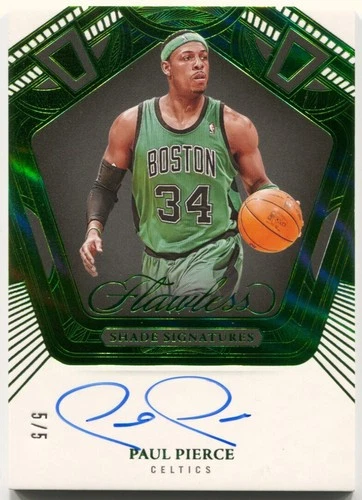 2024-25 Panini Flawless Paul Pierce Autograph Shade Signatures Emerald Auto #/5