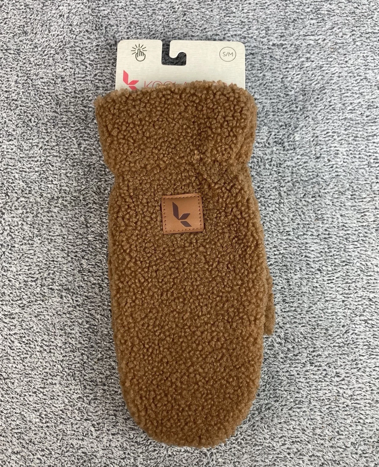 Koolaburra by UGG Fluff Mittens Women Size S/M Chestnut Brown Winter Gloves New