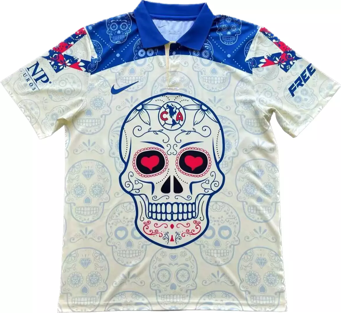 LIGA MX Club America Special Dia De Muertos Design Baseball Jersey