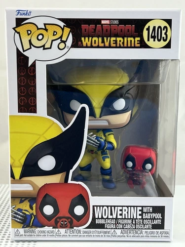 Funko Pop! Wolverine with Babypool #1403 Deadpool Vinyl - (NEW in PROTECTOR)
