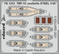MW22 Eduard FE1233 TBF-1C Seatbelts Steel 1/48 Zoom Set For Academy