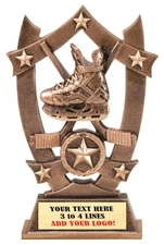 HOCKEY TROPHY THREE DIMENSIONAL RESIN AWARD FREE LETTERING M~SSR10 @