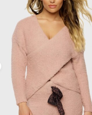 Felina Denali Cozy Knit Wrap Sweater ~ Soft Rose Tan ~ XLarge ~ NWT ~ Lounge