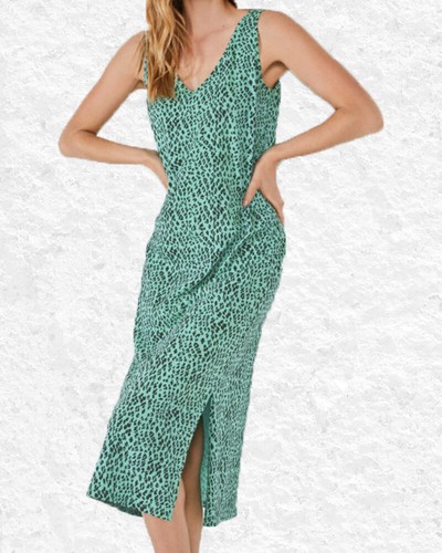 Hush Amabel Leopard Print Midi Dress 