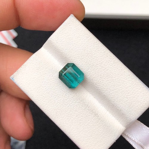3.05Ct Natural Faceted Emerald Cut Indiolite Tourmaline gemstone From Afghanstan - Picture 10 of 15