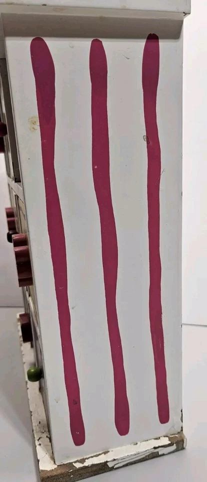 Caja de Almacenamiento 9 Cajones Madera Blanco Multicolor Patrón Floral y Perillas Bichos VER FOTOS Foto 4 de 4