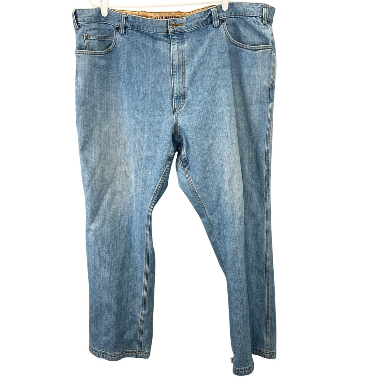 Duluth Trading Co Flex Ballroom Jeans size 48x32 Relaxed Fit Light Wash  Denim