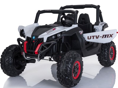 Kids Battery Powered Electric 4X4 Ride-on Car Toy Buggy + Remote - White