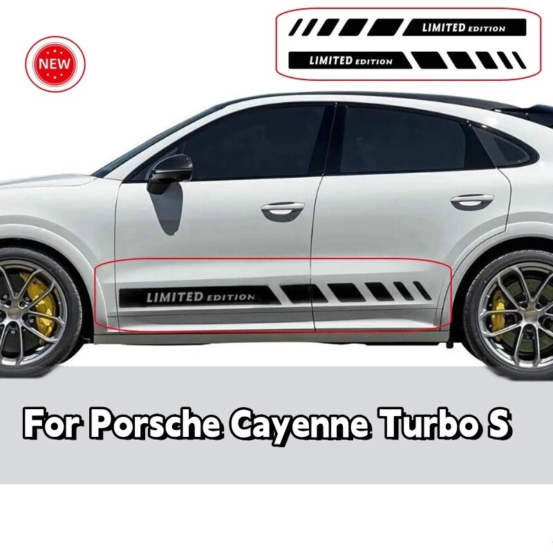 For Porsche Cayenne Turbo S Car Side Door Vinyl Decals Graphics Stripe Stickers Foto 3 de 4