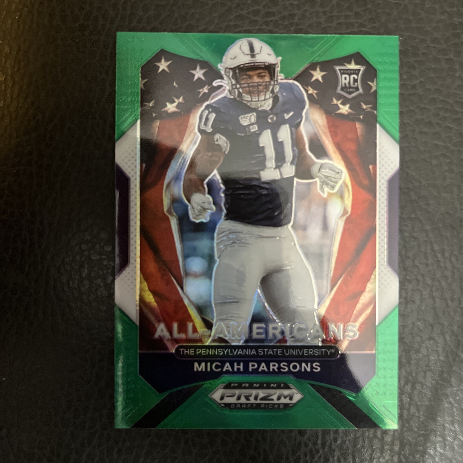 2021 Panini Prizm Draft Picks - All-American Green Prizm #188 Micah Parsons (RC)