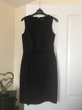 Vintage MARKS AND SPENCER Black Shift Dress Size 8