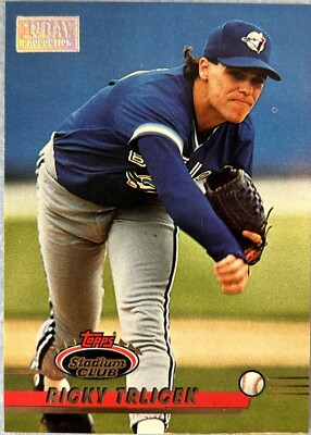 Ricky Trlicek 1993 Topps Stadium Club #218 1st Day Production Toronto Blue Jays