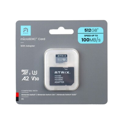 512GB Atrix Micro SD Nintendo Switch Memory Card Australia