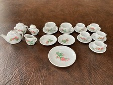 Miniature Tea Set 21 pieces Porcelain Flower Patterns