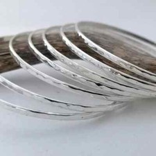 7 Set of bangles Handmade 925 Sterling Silver Jewelry west indian bangles