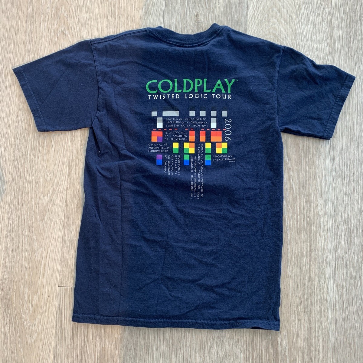 Coldplay Vintage 2005 Twisted Logic (X&Y) concert t shirt Size