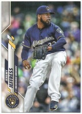 2020 Topps Series 1 JEREMY JEFFRESS NO TOPPS SILVER FOIL LOGO ERROR CARD #191