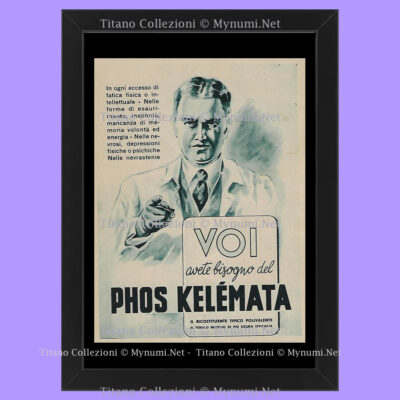 40er Jahre * Original Reklame ''Phos Kelemata, Der typische Wiederaufbau Poliva