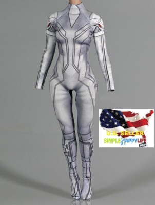 1/6 white black widow tight body suit for 12" female figure hot toys PhicenUSA | eBay 1/6 white black widow tight body suit for 12" female figure hot toys PhicenUSA | eBay
