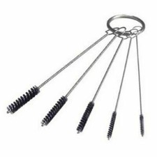 5 pcs SET Round Pipe Tube Cylinder Bores Cleaning Wire Brush Set Stainless Steel