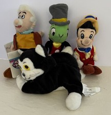 DISNEY STORE MINI BEAN BAG PINOCCHIO JIMMY CRICKET FIGARO GEPPETTO NEW WITH TAGS