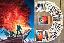 Playing Cards (Poker Deck 54 Cards) Battles of Alien Vintage Sci-Fi by Emsh 072