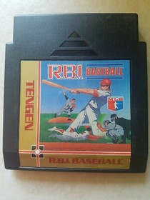Tengen RBI Baseball Black Cart (Nintendo Entertainment System) NES Tested Sleeve