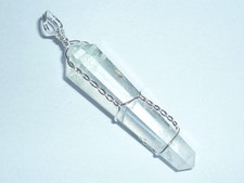 PENDENTE ETNICO GABBIA QUARZO IALINO pietra naturale ciondolo amuleto talismano