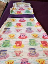 Coffee, tea, and sunshine maxi sundress. Tea party dress XL