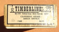 Timberline Models HO 108 Clothing Store Assay Office Craftsman Wood Kit MIB