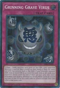 Grinning Grave Virus - SR06-EN030 - Super Rare - 1st Edition x3 - Near Mint