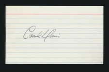 CRASH DAVIS (1940-1942 Philadelphia Athletics) -Autographed 3x5 Index (d.2001)