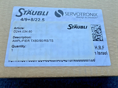 STAUBLI Amplifier TX60/90/RS/TS & D244.034.60 & CS8C Servotronix Box New