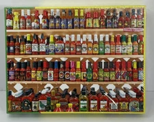 Springbok Spicy Hot 500 Piece Jigsaw Puzzle Sauce Bottles USA 2012 NEW SEALED