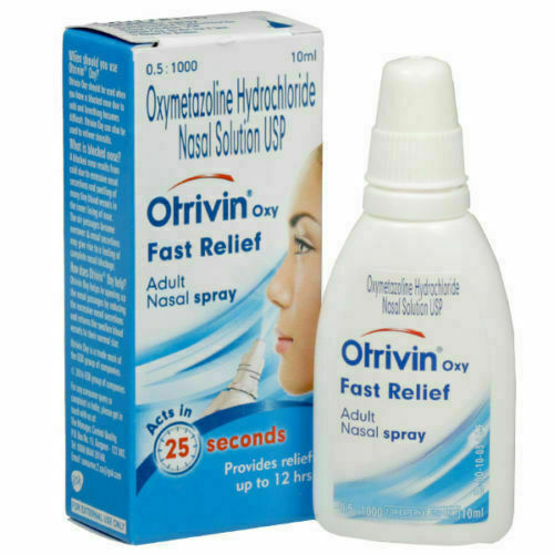 12 x Otrivin Oxy Fast Relief Adult Nasal Spray Drops 10 ml Pack of 12 - Picture 1 of 1