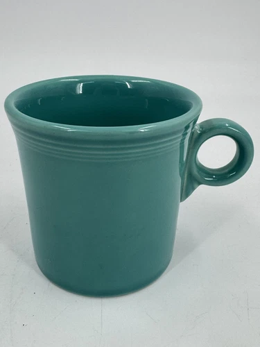 Fiestaware Turquoise Blue Aqua Azure Coffee Mug Vintage 10 Oz Mug Homer Laughlin