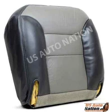 2000 Chevy Tahoe Limited Z71 Driver Side Bottom Leather Seat Cover 2 Tone Gray