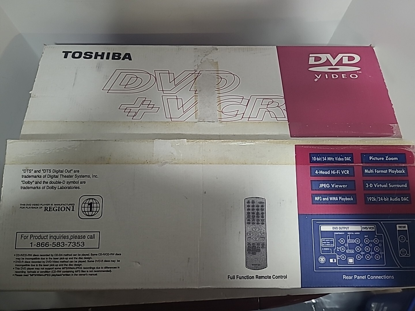 Toshiba SDV392 DVD Player / Video Cassette Recorder VCR Combo Brand