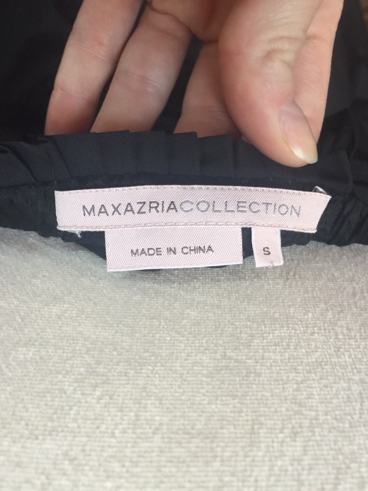 Max Azria Collection Bubble Strapless Belted Blac… - image 5