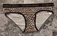 NWT VICTORIA'S SECRET LEOPARD CHEETAH THICK LOGO WAISTBAND HIPHUGGER PANTIES