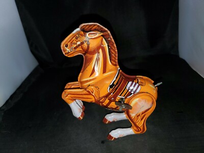 Vintage Mechanical Horse Tin Toy Display Only