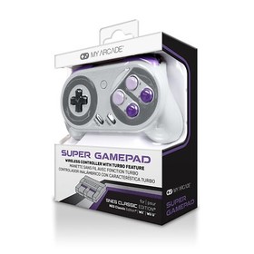 MY ARCADE Super Gamepad Wireless Turbo Controller for NES & SNES Classic Edition